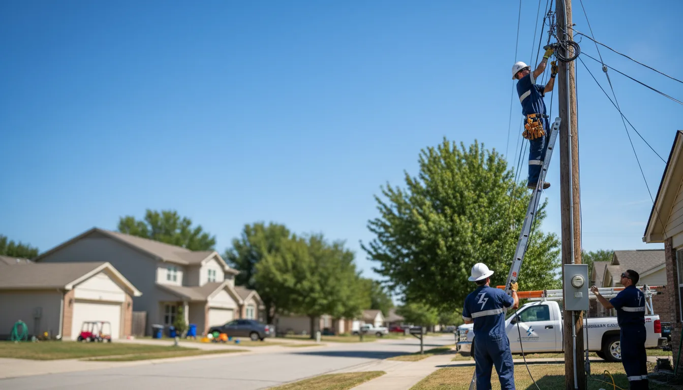 Residential electrician providing installation services in Rentz, GA